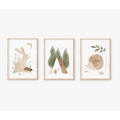 Woodland Art Print Set - Unframed Prints