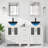 60'' Double Bathroom Vanity with Manufactured Wood Top, Glass Vessel Sink, Faucet, Drain-712803678-712803648