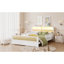 Structure de lit double en rotin avec lumières DEL et tête de lit à rangement, lit plateforme double avec barrières de sécurité pour enfants-1527048480