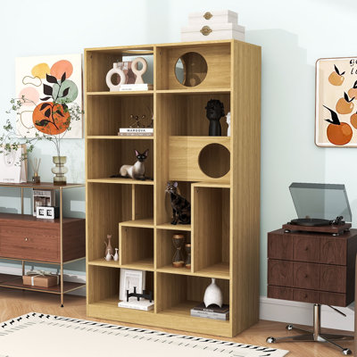 Modern Cat Litter Box Enclosure with Storage Shelves Modern Cat Litter Box Enclosure with Storage Shelves