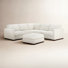 Bobbi 6- Piece Upholstered Sectional Sofa with Ottoman