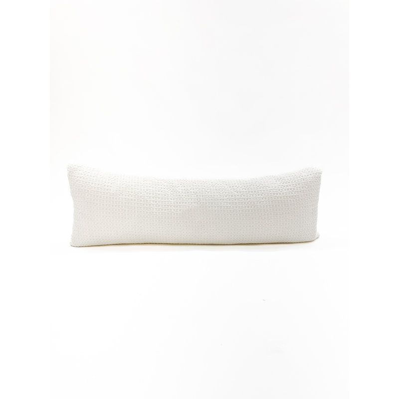 Down Throw Pillow, Rectangular, White, 14" x 40"