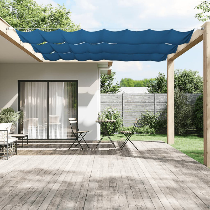 Dakota Fields 800cm W x 800cm D Retractable Patio Awning, Blue