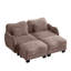 Canapé de soutien en chenille avec coussin de taille délicate et repose-pieds mobile, conception ergonomique incurvée, canapé modulaire facile à assembler pour le bureau du salon-1279612927