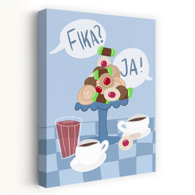 Swedish Fika Delight by Athene Fritsch - Wrapped Canvas Print