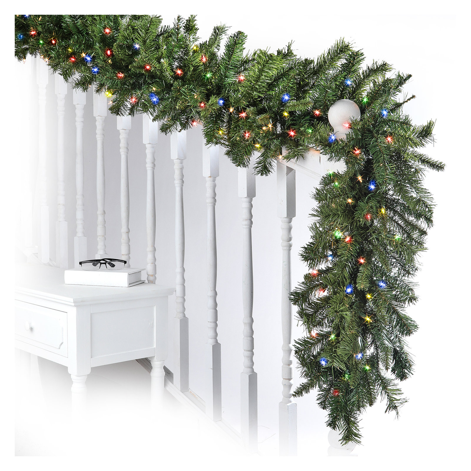 9'x14" LED New Zealand Pine Garland