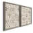 Toile avec cadre gris