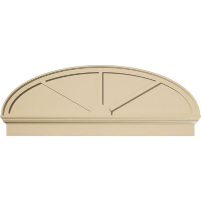 Fronton en uréthane Elliptical Signature, brun clair apprêté