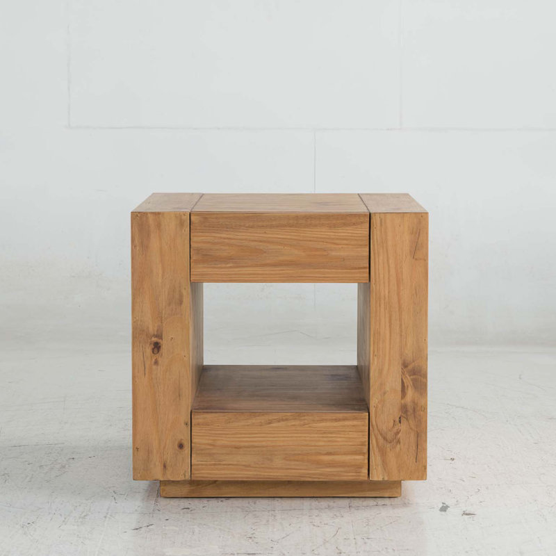 Oak Finish End Table