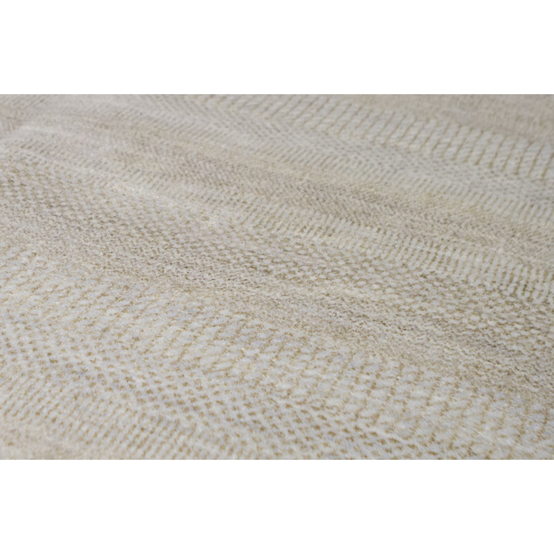 Hand-Knotted High-Quality Silver and Gold Area Rug