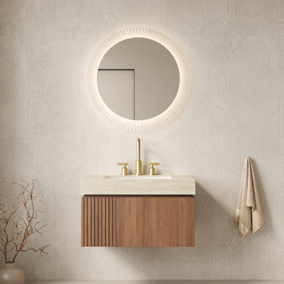 Muri 30" Wall-Mounted Bathroom Vanity with Sintered Stone Top & Ceramic Sink