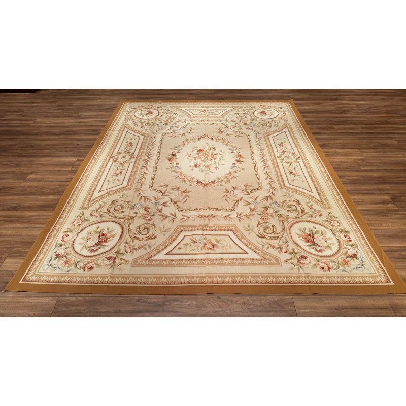 Tapis en laine beige noué à la main Original Original