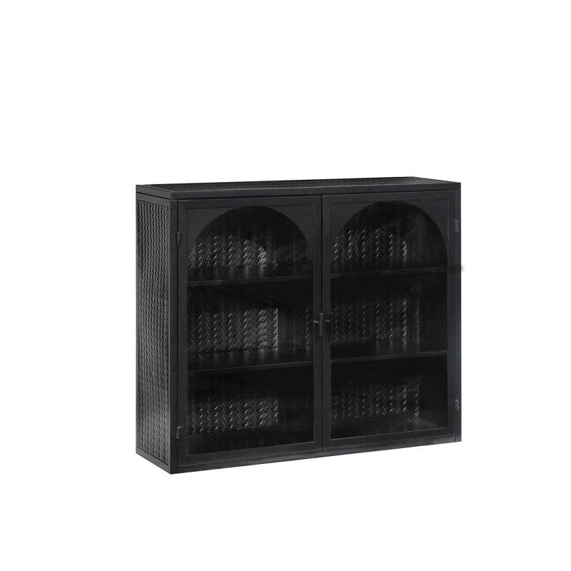 Borrello Metal Bathroom Cabinet, Black 1