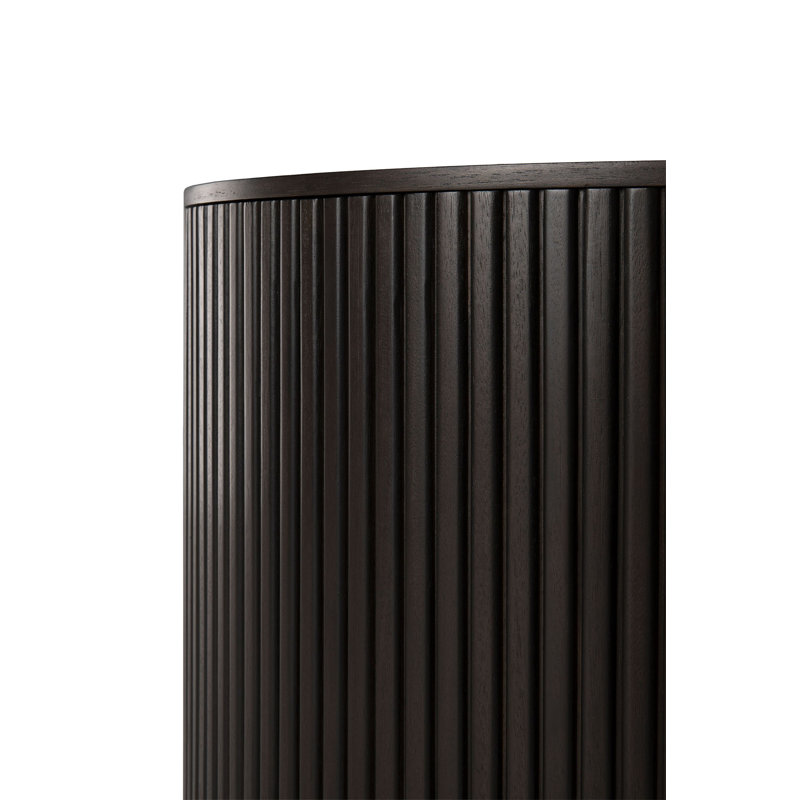 Roller Max Solid Wood End Table,  Dark Brown