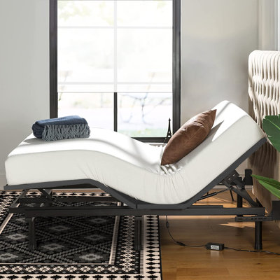 Beverly Adjustable Bed Base Frame with Programmable Position, Head and Foot Incline, Wireless Remote