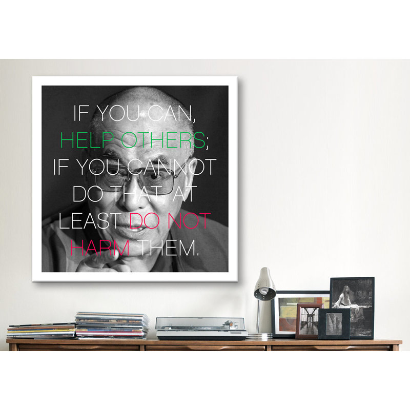 Dalai Lama Quote - Impression sur toile, H 37 po x l 37 po x P 0,75 po