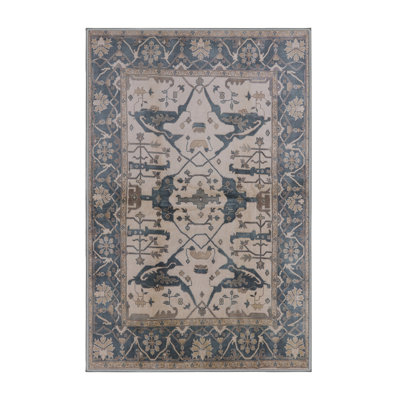 Tapis oriental brun / bleu