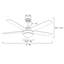 Ventilateur de plafond à DEL 52 pouces à 5 pales en nickel brossé avec télécommande, moteur CC réversible-164843353-164843358-173099505