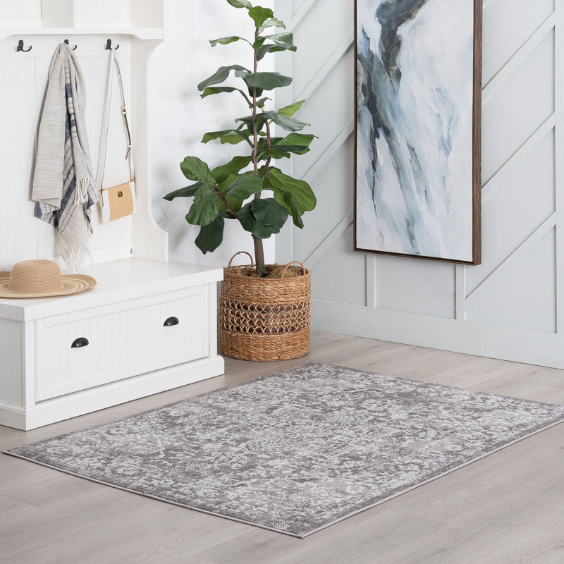 Tapis oriental gris / crème Areebe, Rectangulaire 2 pi x 3 pi