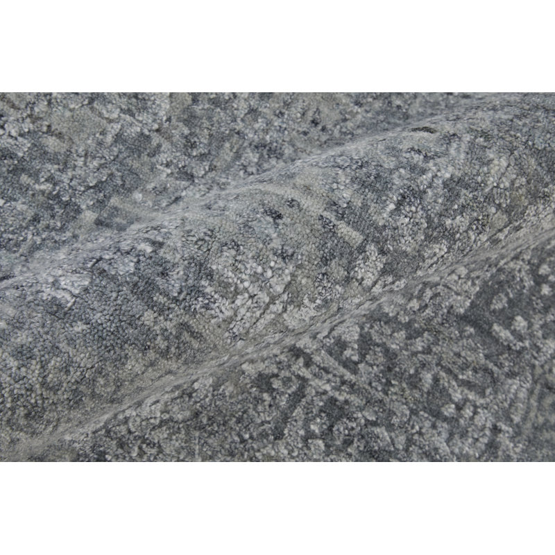 Eastfield Abstract Area Rug in Gray/Ivory, Rectangle 9' x 12'