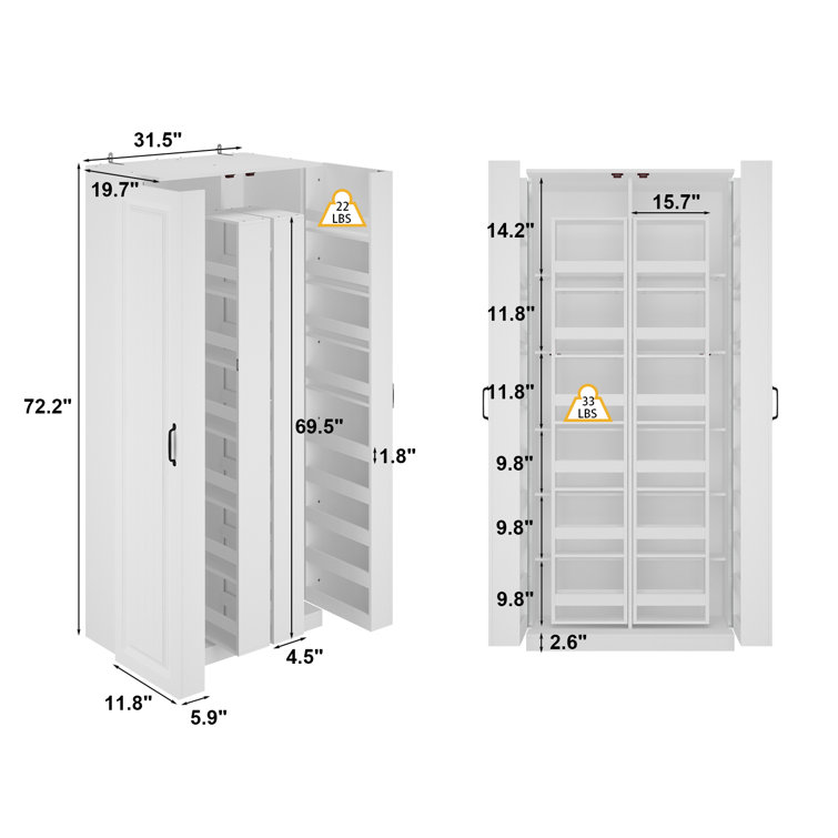 Hokku Designs Oneeda 72.2'' Kitchen Pantry