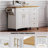 52-inch kitchen island with lid, embossed kitchen island, spice rack with wheels, towel rack, 2 doors and 5 drawers, kitchen storage cart with adjustable shelves, white-1772798857