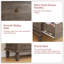 Commode 8 tiroirs Vintage avec pieds fuselés, commode large en bois pour chambre à coucher, salon, entrée, finition bois vieilli, gris-1230642403