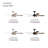 Charney 52 in. Indoor Matte Black Traditional Ceiling Fan with (3) 3000K LED Bulbs, Frosted Shades, Remote Included-398322730-398322732