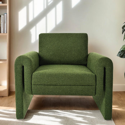 Fauteuil d'appoint moderne en bouclé - idéal pour détendre n'importe quelle pièce dans un salon fonctionnel et confortable