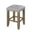 Tabouret à hauteur de comptoir Charnell en cuir synthétique gris et chêne (ensemble de 2)-2049457274