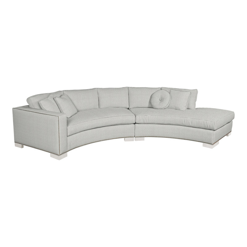 Bennett By Michael Weiss Chaise Sectional, Callaloo Cotton Linen Blend, Casa Blanca, Yes