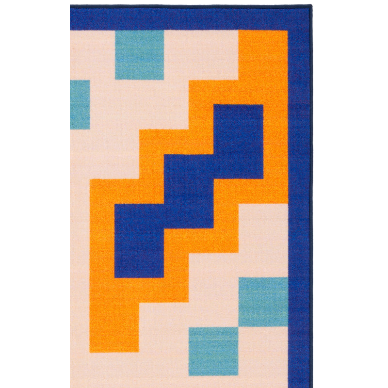 Tapis abstrait lavable à la machine Nakisa Performance, Rectangle 5 pi x 7 pi