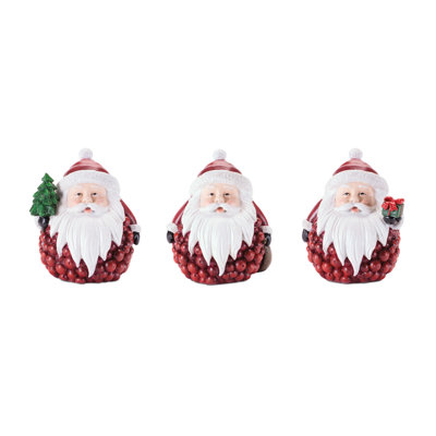 Berry Santa Figurines (Set of 6)