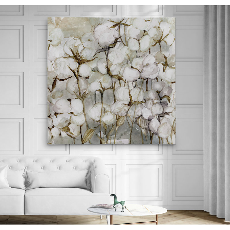 " Cotton Field ", Wrapped Canvas, 24" H x 24" W x 1.5" D