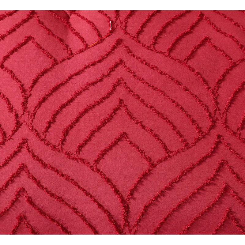 Microfiber Bedspread with Pillow Shams Included, Red