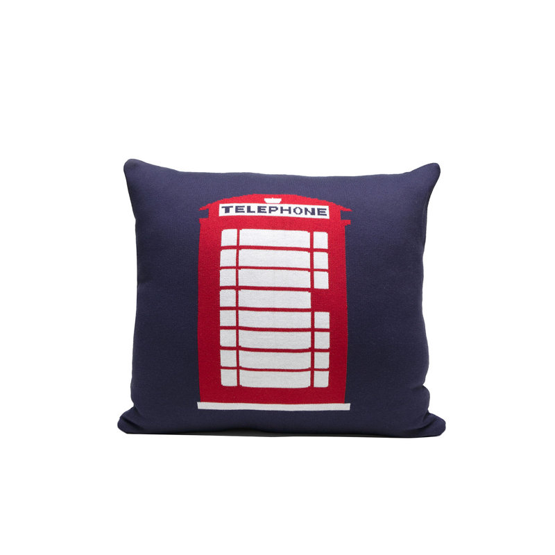 Cotton Blend Reversible Throw Pillow