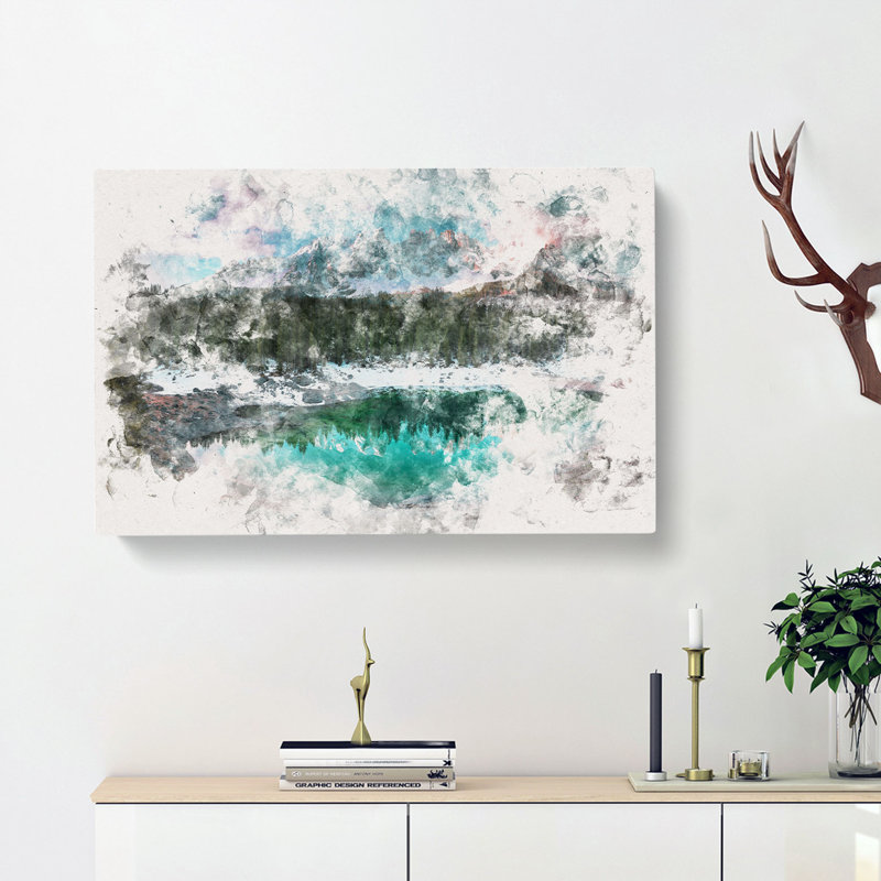 Lago Di Carezza In Italy - Wrapped Canvas, 30cm H x 45cm W x 4cm D