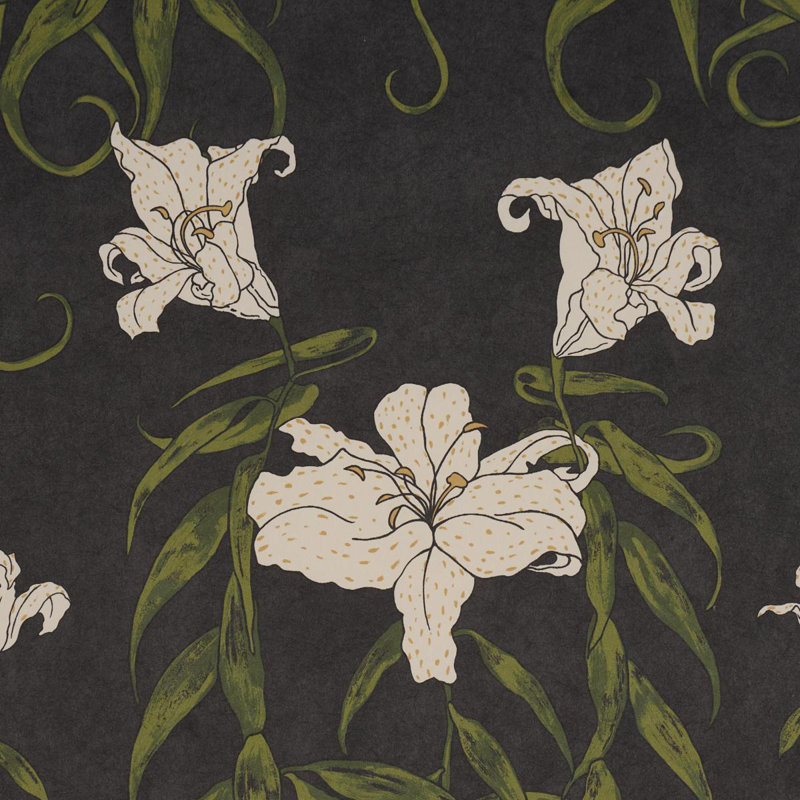Schumacher X Backdrop Lady Lilith Wallpaper, Black