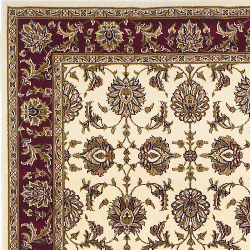 Handmade Ivory Synthetic Easy Care Large Rectangular Rug