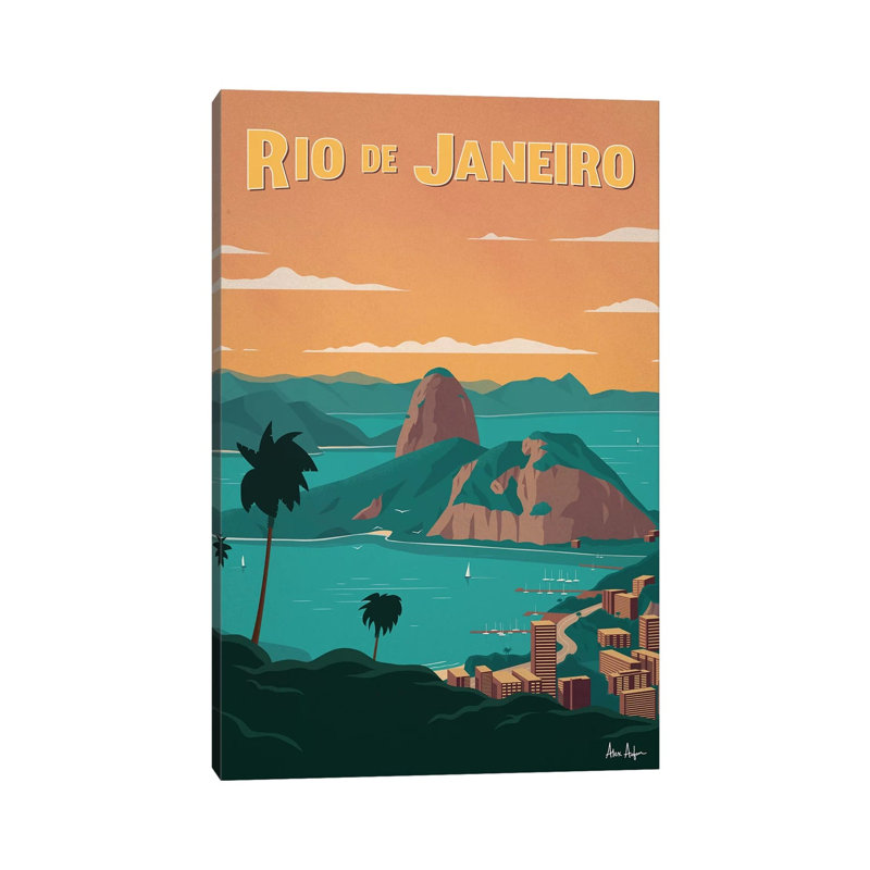 Rio De Janiero - Painting on Canvas, 152.4cm H x 101.6cm W x 3.81cm D, Wrapped Canvas