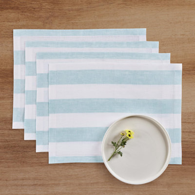 Cabana Stripe - 100% Pure Linen Placemats