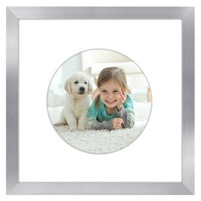 Cadre photo avec tapis de forme ronde - idéal pour toute pièce, salon, dortoir