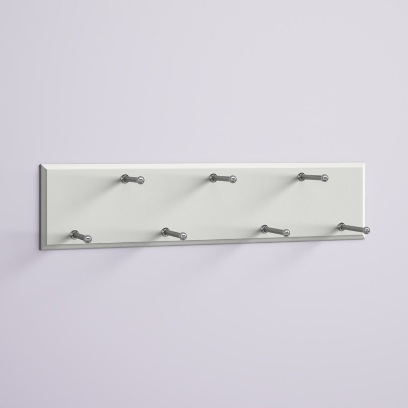 Grid Manufactured Wood Tie Rack, White