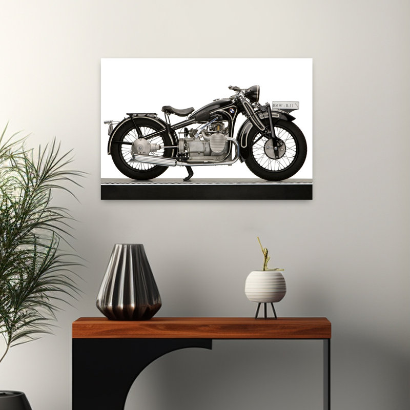 1934 Bmw R11 730Cc Moto Art classique, H 16 po x l 24 po