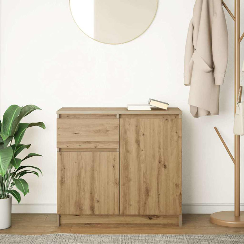 Sideboard With Drawer 71X35x65 Cm Engineered Wood, Artisan Oak