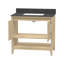  Meuble-lavabo blond naturel 37 po avec plateau gris pierre Redmond