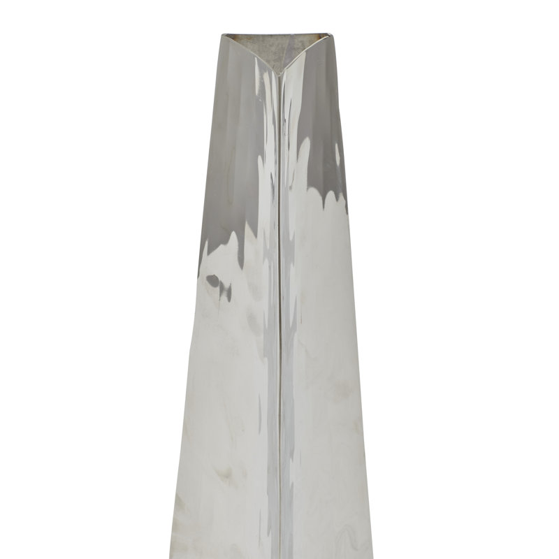 Vase de plancher en acier inoxydable Ousmane, H 15 po x l 4 po x p 4 po