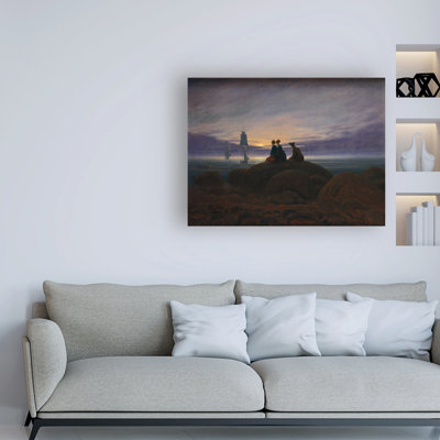 "Moonlever au-dessus de la mer" par Caspar David Friedrich-reproduction de photo sur toile