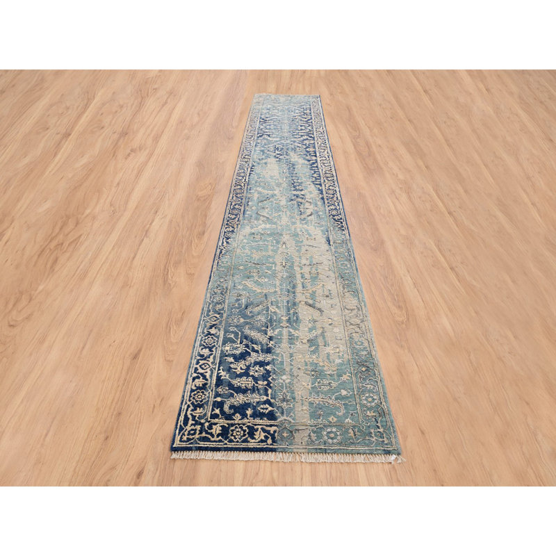 Tallia One-of-a-Kind 2'7" X 15'9" New Age Runner Area Rug in