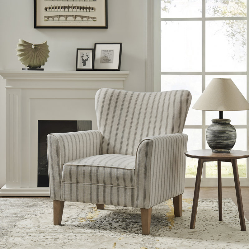 Gustaf 52cm Wide Country Armchair with Solid Wood Legs